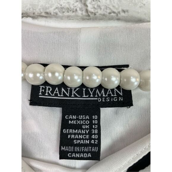 Fraklyman Women's Black Multi Colored Abstract Spiral Belt Mini Dress Size 10 - Picture 4 of 9